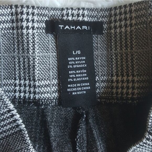 Tahari black & white stretch pants Size Large - Picture 2 of 5